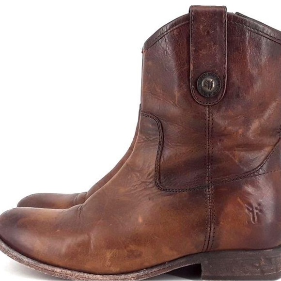 FRYE Women's Melissa CowGirl Short Boho Distressed Western Wedding Boots 5.5 - Picture 5 of 6